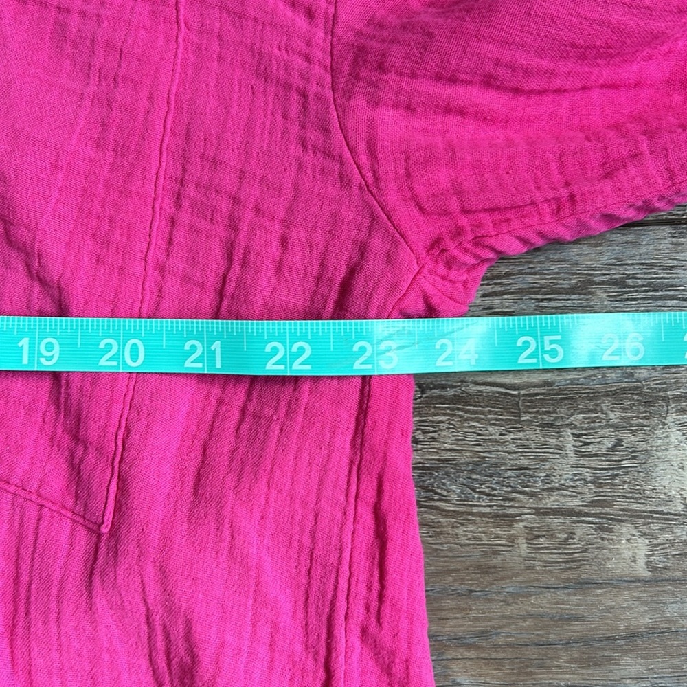 Electric & Rose Boyfriend Gauze Oversized Shirt Small Irregular - Picture 11 of 12